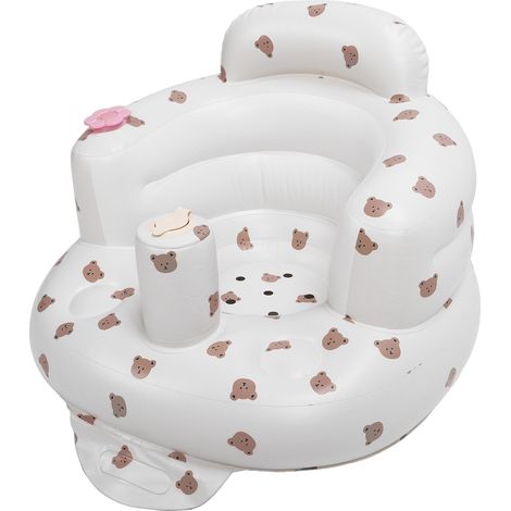 Canapé gonflable pour bébé, chaise d'apprentissage en PVC, tabouret de bain, chaise gonflable portable pour nourrissons (1/5)