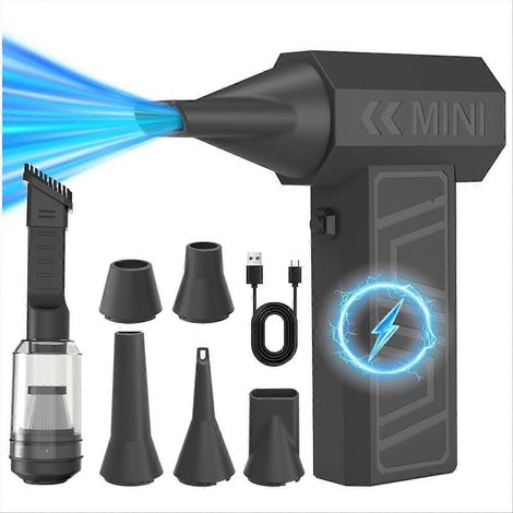 Ventilateur à 5 buses de sortie pour souffler la neige, 130 000 tr/min, chargeable, pour voiture, souffleur d'air électrique, outil de nettoyage B (1/5)