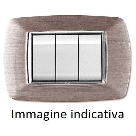 Placca Mylife 7 Mod. Acciaio Satinato (Elettrocanali Cod. Ecl2987As)