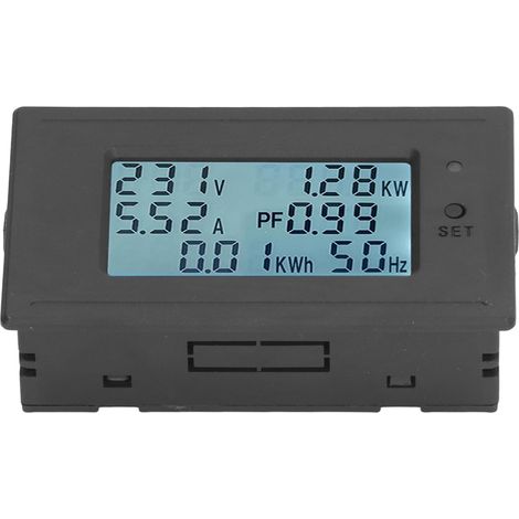 Contrôleur capacité batterie voltmètre ampèremètre wattmètre AC 40-280V écran LCD rétroéclairé modèle AC20 (1/5)