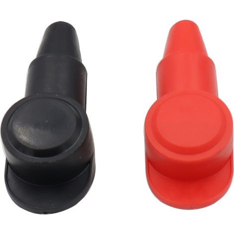Tapas para terminales de batería, 3 pares de tapas para terminales de batería de coche, tapas de protección de cables, abrazaderas de batería rojas y negras, tapas para terminales de batería positivo  (1/4)