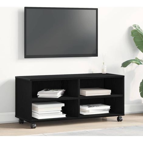 Meuble TV-Banc TV-Meuble Télé Noir 90 x 35 x 40,5 cm Bois d'ingénierie (1/5)