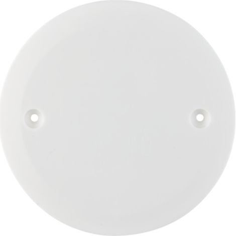 Placa redonda atornillable de 80 mm de diámetro para caja de derivación.