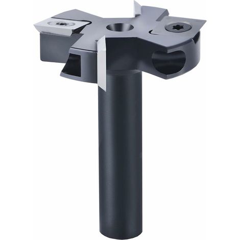 Fresa per spianatura con gambo da 12 mm e diametro di taglio di 45 mm con 2+2 inserti, fresa per piallatrice per legno, fresa per spianatura