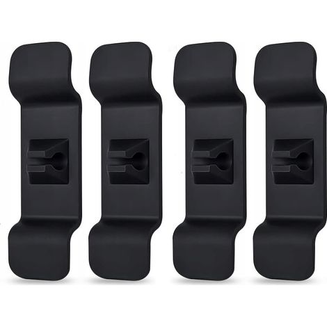 Soportes para guardar cables, enrolladores de cables, organizadores, color negro, 4 unidades. (1/3)