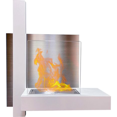 Camino a Bioetanolo da Parete 65x23x75 cm Vienna Bianco (1/5)