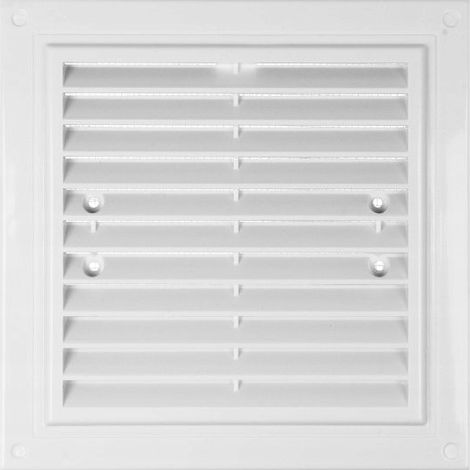 Rejilla de ventilación MWR 300X205 con malla y soportes de montaje, color blanco MWR300X205 (1/2)