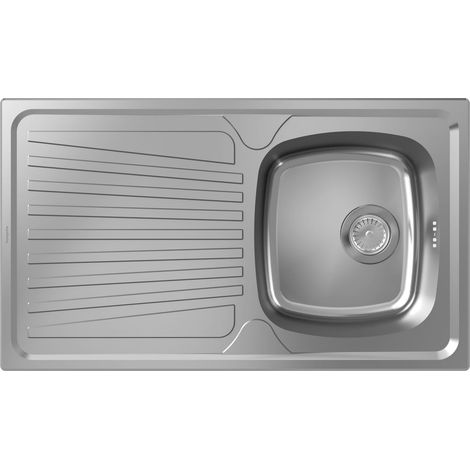hansgrohe S21 Einbauspüle 342, Edelstahl, mit Abtropffläche,