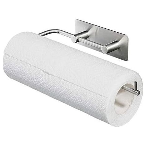 Door Roller Paper - Dispenser Support for Sopalin Paper Essuie-Tout - without percage on Wall Support of Paper in stainless steel Adhesive 3M Sticker for Kitchen Toilets Bath (1/5)