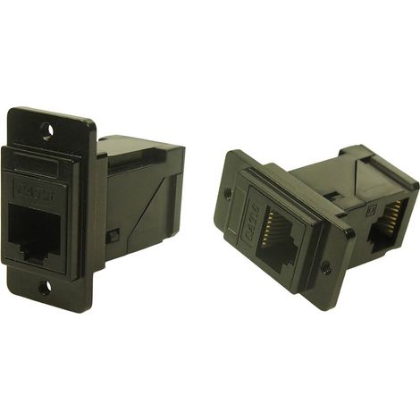 Cliff Fiche mâle de traversée en métal à angle droit CP30752MB3 Adaptateur/prolongateur encastrable noir 1 pc(s)