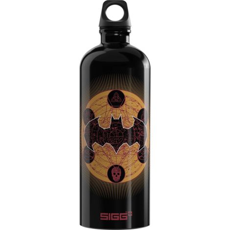 Sigg - Borraccia Alluminio - Traveller Batman Classic Gold - Certificata Climate Neutral - Bevande Gassate - Ermetica - Leggera - Senza BPA - Nero - 1L (1/5)