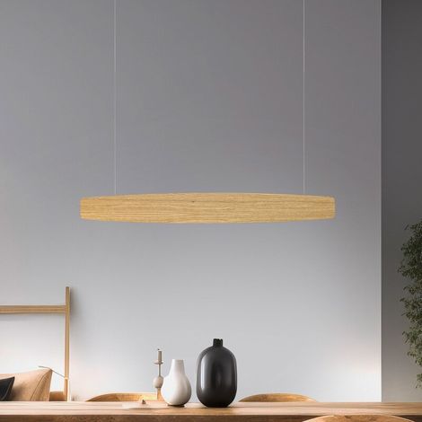 [GEBRAUCHT] B-Ware Quitani Pendelleuchte Hängeleuchte LED Holz Eiche warmweiß Esszimmer Wohnzimmer (1/2)