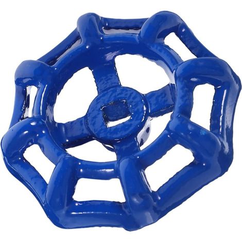 Volant de Vanne d'Arrêt Métallique 6X6Mm Diamètre 58Mm Bleu Foncé (1/5)