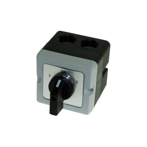 Boite Commutateur Rotatif 2 Poles 3 Positions , Centre Off, 20A PE20A-U2