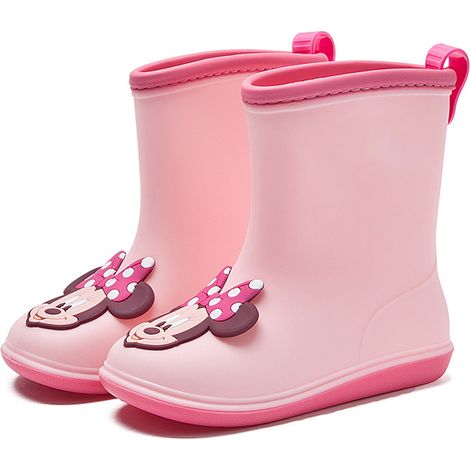 Bottes de pluie enfant imperméables PVC antidérapantes motifs mignons légères rose 15cm (1/5)