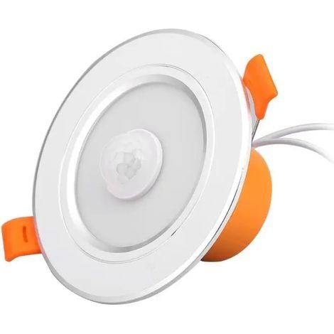 Weiße LED-Deckenleuchte mit Bewegungsmelder – 3 Stück – Korrosionsbeständig – Innenbeleuchtung für Badezimmer und Restaurants – (1/4)