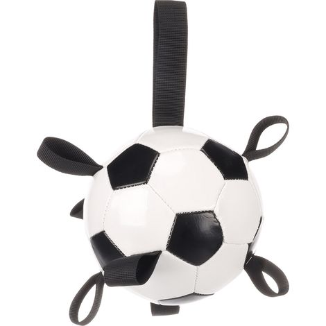 Ballon de Football Flottant avec Rubans pour Chien 14 cm blanc (1/5)