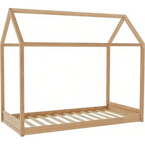 Lit cabane en bois 90 x 190 cm POPY (1/5)