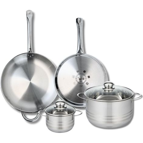 Ensemble de 2 Poêles de cuisson 28 et 32 cm et 2 faitouts 14 et 24 cm Elo Profi Brillant (1/5)
