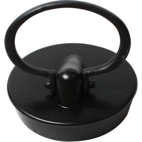 Bouchons universels, Lot de 2, Bouchon de vidange pour Baignoire, Cuisine, Salle de baine, Noire, en Caoutchouc (1/3)
