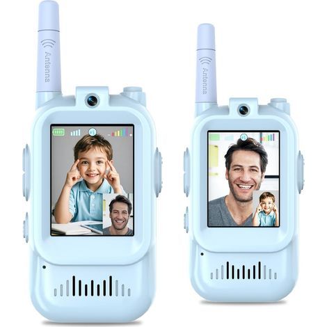 Set mit 2 Walkie-Talkies, Bildschirm, Kamera, 300 m Reichweite, Spielzeug für Kinder von 3-12 Jahren (1/5)