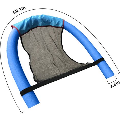 Chaise à nouilles de piscine, siège à écharpe, chaises flottantes en maille en forme de U, 4 pièces (1/5)