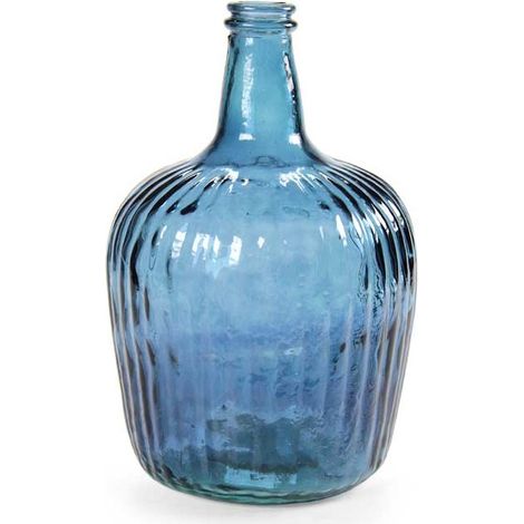 BOTTIGLIA DECORATIVA IN VETRO DA 8 LT IN COLORE BLU (1/5)