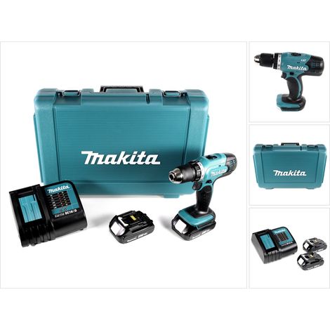 Makita - 18V Akku-Bohrschrauber, 2x 1,5 Ah Li-Ion Akku, Ladegerät DDF453SYE