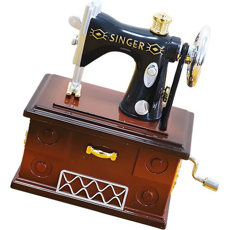 Boîte à musique à remonter, mécanisme de machine à coudre à manivelle, cadeau d'anniversaire, décoration de table pour décoration de maison, mécanisme d'horloge musical