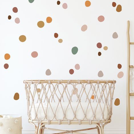 CCYKXA 72pcs DIY Wall Decal, Colorful Bohemian Wall Decal, Peel and Stick, for Bedroom Window, Kids Room Decoration, Irregular Dots