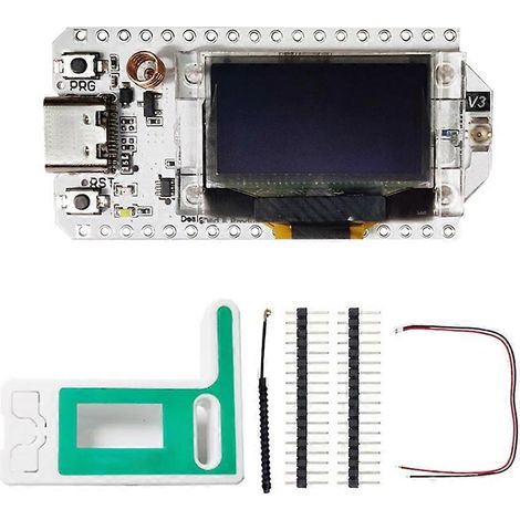 Placa de desarrollo con pantalla OLED azul de 0,96 pulgadas, compatible con Arduino, con carcasa y compatible con ESP32 OLED SX1262. (1/5)