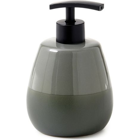 DOSA SAPONE DA APPOGGIO IN CERAMICA MODELLO WILMA - DIM.  CM (LXPXH): 8,7X8,7X13,9  - VERDE SALVIA  - GDY
