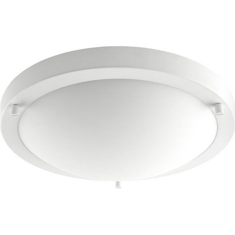 Plafón LED SMD "Ancona" (12W 4200K 900lm) IP43 Ø31,5cm fabricado en cristal y aluminio blanco blanco