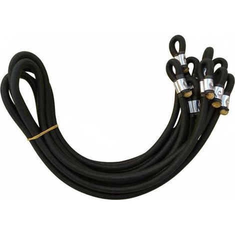 Corde Élastique Trampoline pour Trampoline Ressort Bungee Souple Boucle en Aluminium Robuste Gaine Tressée Convient aux Aires de Jeux Structures de Loisirs Installations Extérieures, 2M X 10MM (1/5)