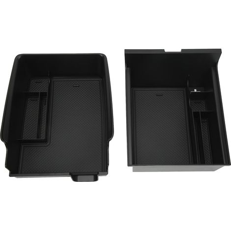 Plateau de rangement pour console centrale, boîte de rangement en ABS pour accoudoir, compartiment de rangement avec coussinets en silicone, remplacement pour Tesla Model 3 Y (1/5)