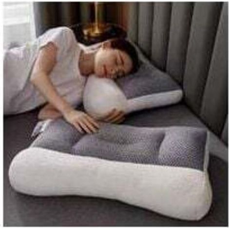 Oreiller Oreiller cervical en mousse à mémoire de forme pour les douleurs au cou et aux épaules, respirant et hypoallergénique pour une circulation d'air confortable (1/4)