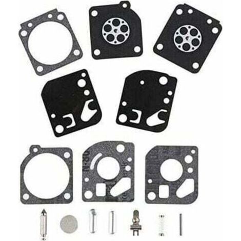 Le kit de réparation de carburateur RB-29 de 15 pièces, comprenant des joints de diaphragme, convient aux tronçonneuses ZAMA C1U, Homelite UT-20004-AB, UT-20024-AB, UT-20044-AB, Ryobi 26cc et 30cc. (1/4)