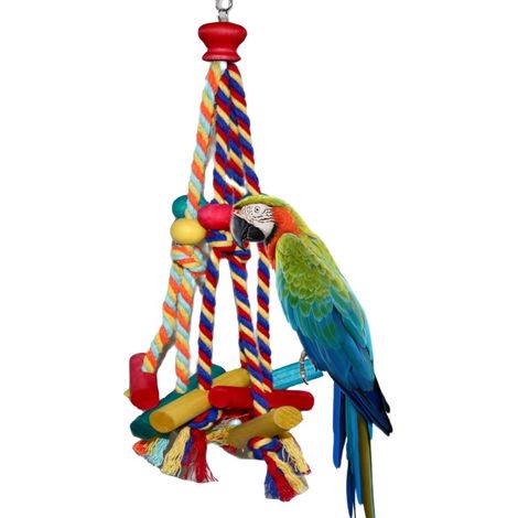 Jouets de dentition multicolores pour cage à perroquet, jouets à mâcher pour oiseaux fabriqués en matériau naturel et plus sûr, blocs de bois faciles à utiliser, blocs de bois à mâcher suspendus parfa (1/5)
