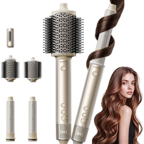 Brosse Soufflante 5 en 1 -YOIMOIMO- Haute Vitesse 1,300 W - Multifonctionnel - 45 m/s - Séchage Coiffage Rapide- Soins capillaires (1/5)