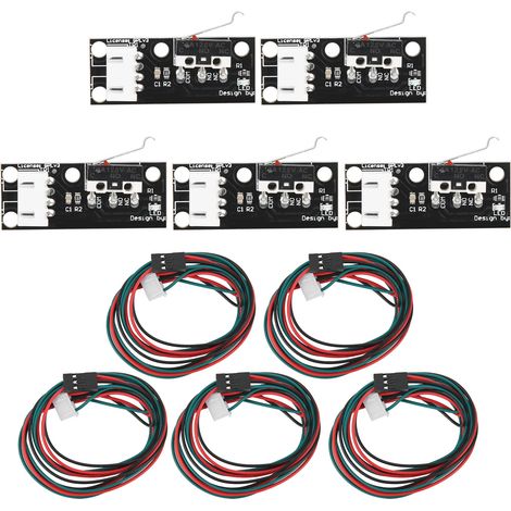 Interrupteur de Fin de Course Mécanique 3 Broches avec Câble de 70cm pour Imprimante 3D, Accessoire d'Arrêt Noir (1/5)