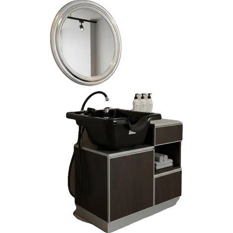 Lavabo para champú, fácil instalación, material duradero, verde militar (1/2)