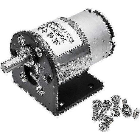 Motoréducteur JGB37-520 12V/24V, couple élevé, 45 tr/min 24V, avec support (1/5)
