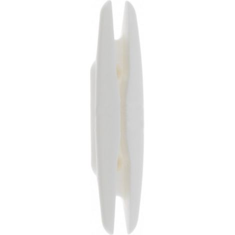 Feuille d'arrêt en PVC blanc pour accrochage de cordon de volet roulant ou store entraxe 30mm Sangle Feuille de sauge Chainette Toile Hauteur Taquet Crochet Fenêtre