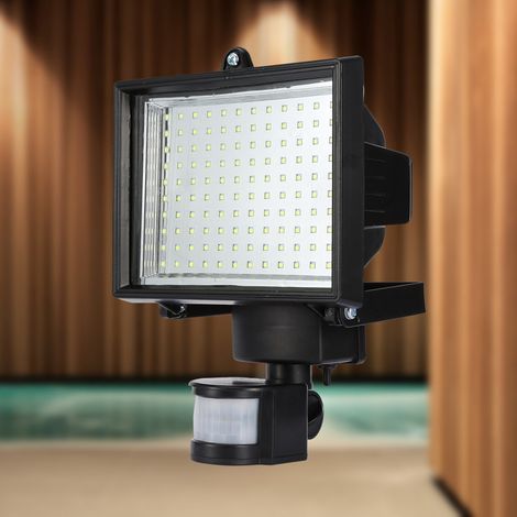 【Spot lumineux solaire à détection de mouvement】 120 LEDs - Spot mural extérieur avec PIR et détecteur pour jardin et sécurité (1 pièce)