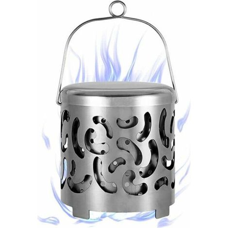 QAZQA Portable réchaud de chauffage, Chauffage de Tente de Camping, Acier Inoxydable Mini Chauffe eau Camping, Adaptateur de Chauffage Pour Réchaud à Gaz, Pour Andonnée en Camping en Plein Air