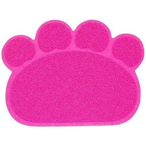 Tapis de litière pour chat Tapis antidérapant Forme de pate Alimentation Eau Tapis de table Tapis pour chien Pet Cat Kitty, 30x40cm (1/4)