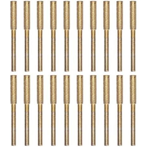 20-teiliges Kettensägen-Schärfset mit rotierenden Schleifköpfen, goldfarben, 4,8 mm (1/5)