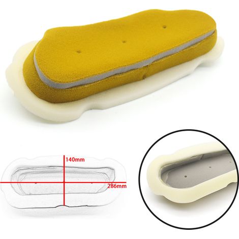 Éponge de filtre à air compatible avec le filtre à air Yamaha YZF600 R6 (années 99-05) (1/5)