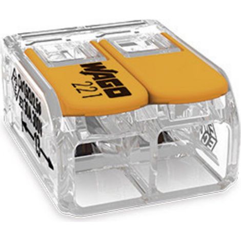 WAGO 221-612 221 Verbindungsklemme flexibel: 0.5-6 mm² starr: 0.5-6 mm² Polzahl: 2 1 St. Transparent