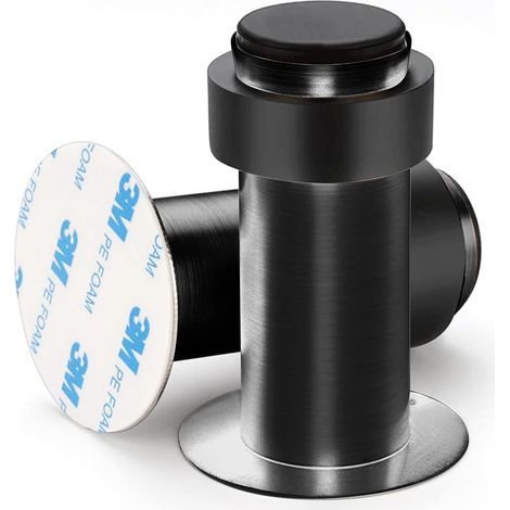 Stainless steel door stop, wall mounted door stop with rubber, no drilling door stop, self-adhesive door stop